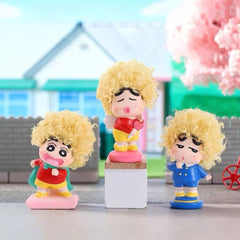 Crayon Shin-chan Afro Hair Series Standing Figure Blind Box