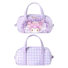 Kuromi Large Capacity Bow Handle Design Lace Trim Pencil Case