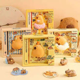 Capybara PU Puff B6 Notebook Gift Set – 192 Sheets with Blind Box Pen & Squishy Toy