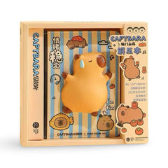 Capybara PU Puff B6 Notebook Gift Set – 192 Sheets with Blind Box Pen & Squishy Toy
