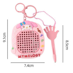 Sanrio Magnetic Drawing Board & Marble Maze Keychain Toy 2-in-1