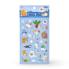 Meow Paradise Series Foil Washi Stickers