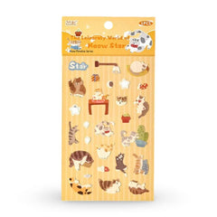 Meow Paradise Series Foil Washi Stickers