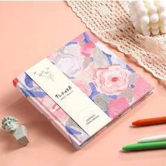 Floral Fabric Hardcover Blank Journal 80 Sheets Assorted