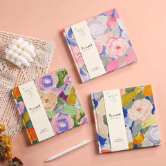 Floral Fabric Hardcover Blank Journal 80 Sheets Assorted