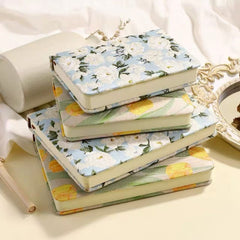 Embroidered Fabric Journal A6/B6 132 Sheets – Gardenia