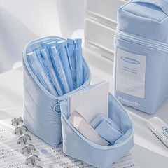 Planwith Large Capacity Standing Pencil Case – Blue