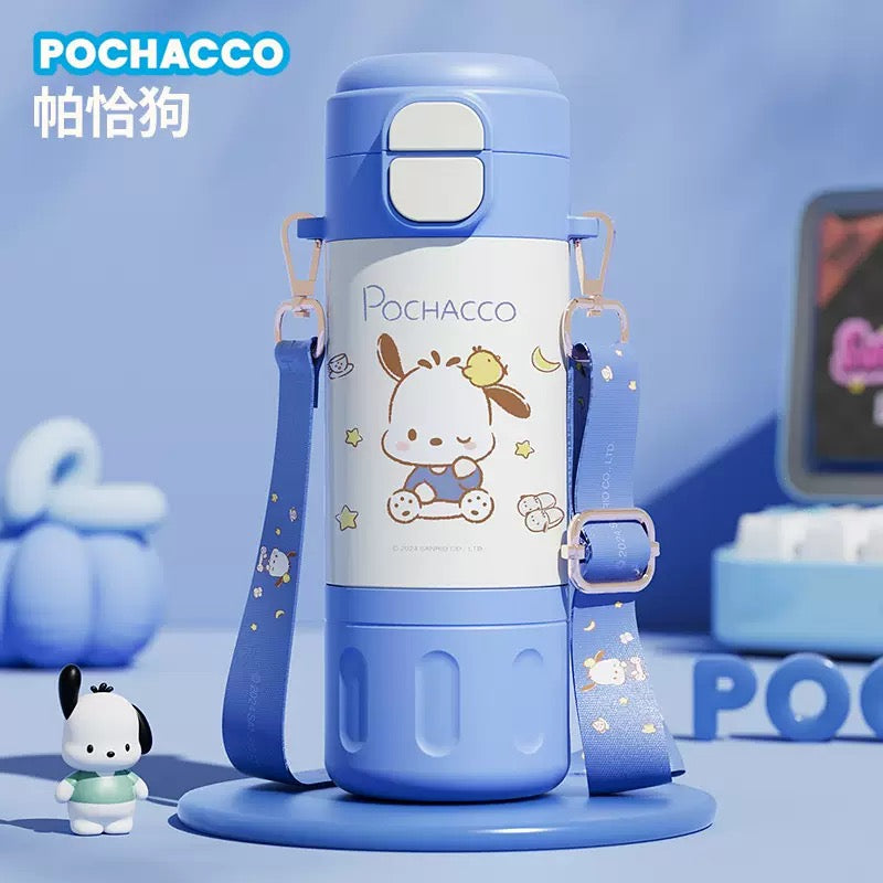 Bottles & Cups - Insulated Water Bottle Stainless Steel 480ml Pochacco - Goodie Goodie