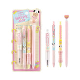 Lopet Happy Day Gel Pen Set 0.5mm – Black Ink (4 Pack)