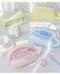 Stationery - Rosyposy Pastel Cotton Candy Pencil Case-Yellow - Goodie Goodie