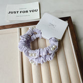 Accessories - Pearl Macaron Scrunchie Pack-Purple - Goodie Goodie
