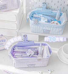 Stationery - Rosyposy Wide-Opening Pencil Case-Purple - Goodie Goodie