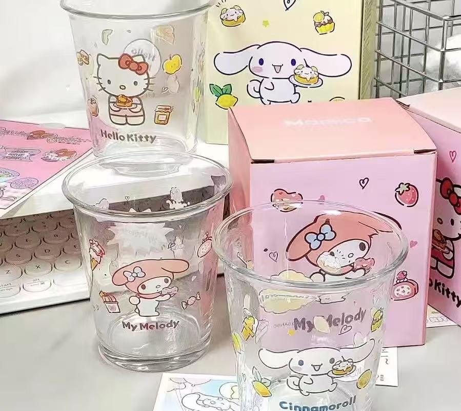 Bottles & Cups - Hello Kitty Glass Cup-350ml - Goodie Goodie