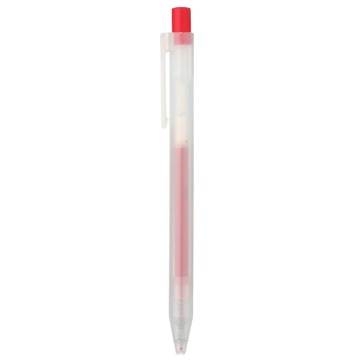 Stationery - MUJI Smooth Gel Pen 0.5mm Red - Goodie Goodie