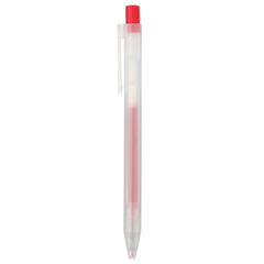 Stationery - MUJI Smooth Gel Pen 0.5mm Red - Goodie Goodie