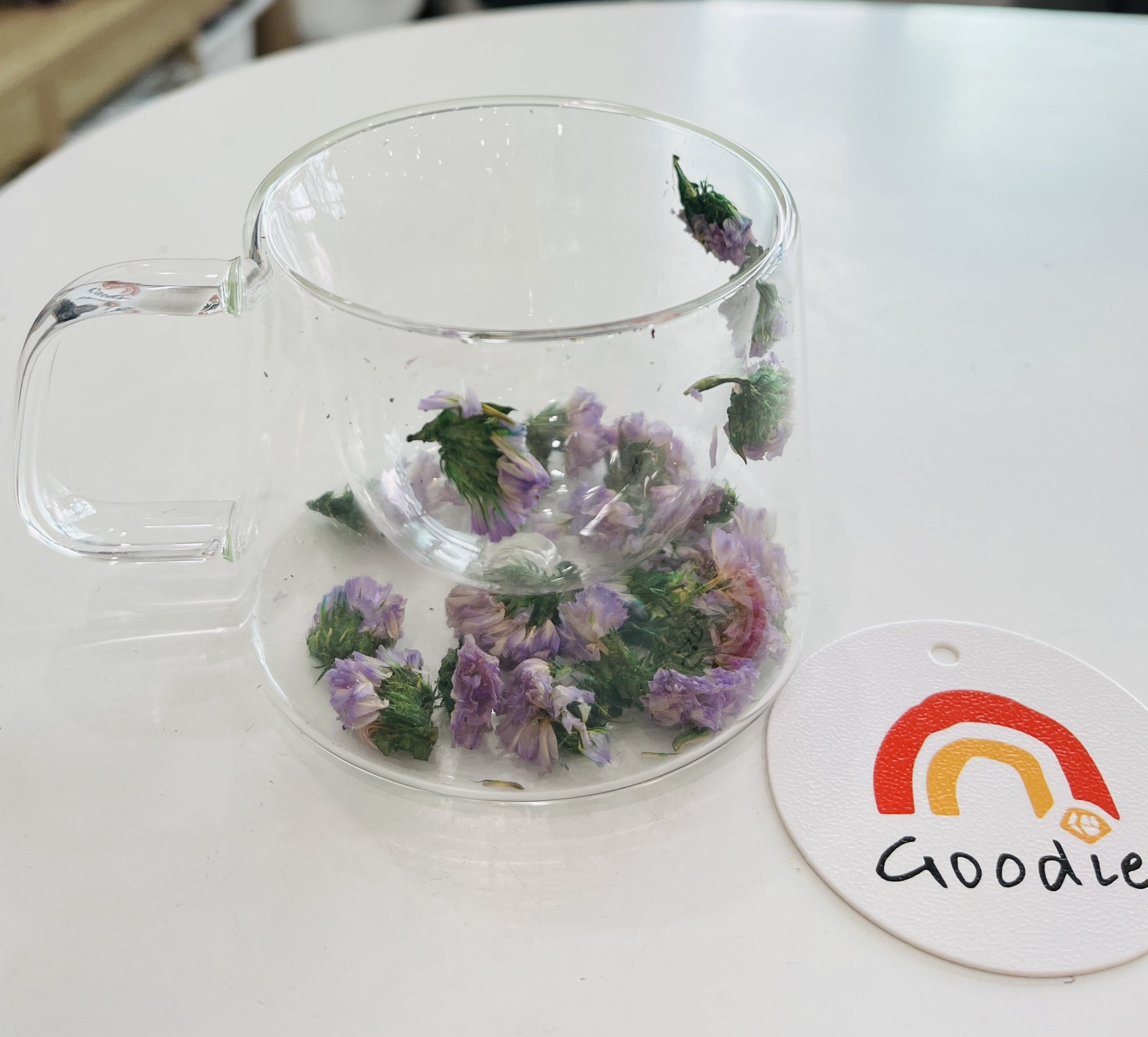Bottles & Cups - Flower Glass Cup-200ml - Goodie Goodie