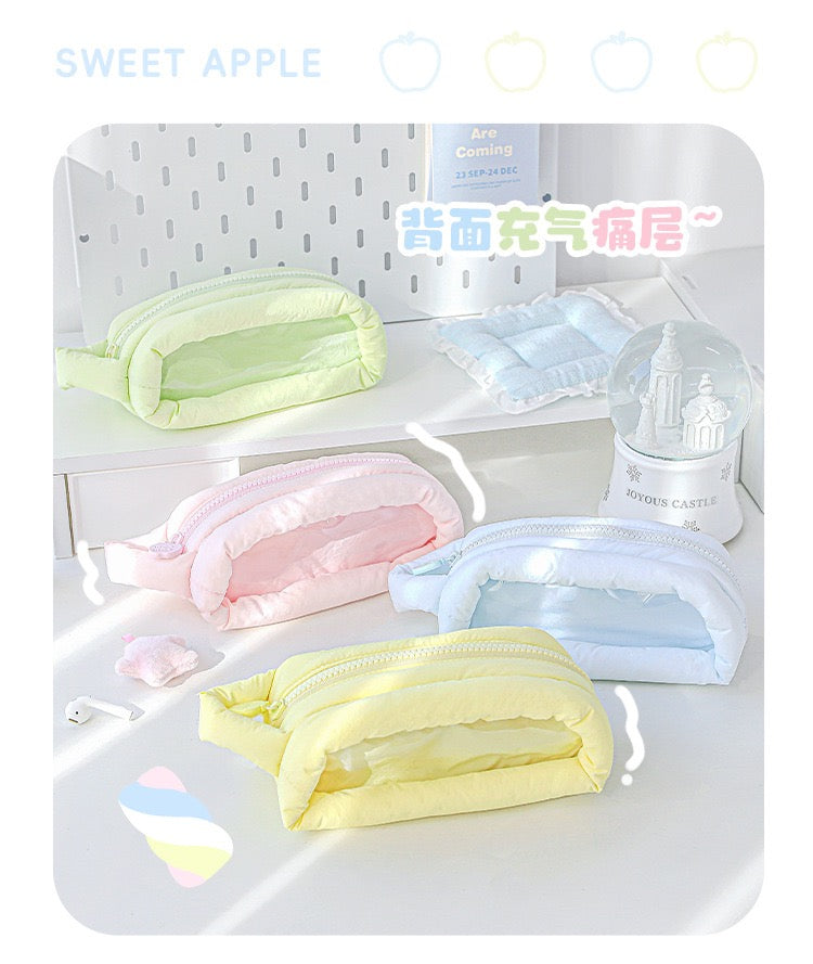 Stationery - Rosyposy Pastel Cotton Candy Pencil Case-Yellow - Goodie Goodie