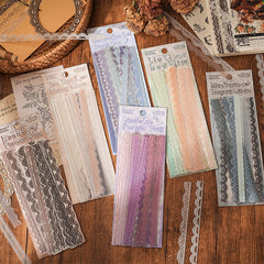 Lace Border Waterproof Stickers -40pieces