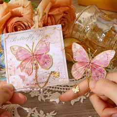 Metal Butterfly Bookmark-Pink