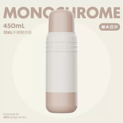 Aks Monochrome Stainless Steel Bottle 450ml pink