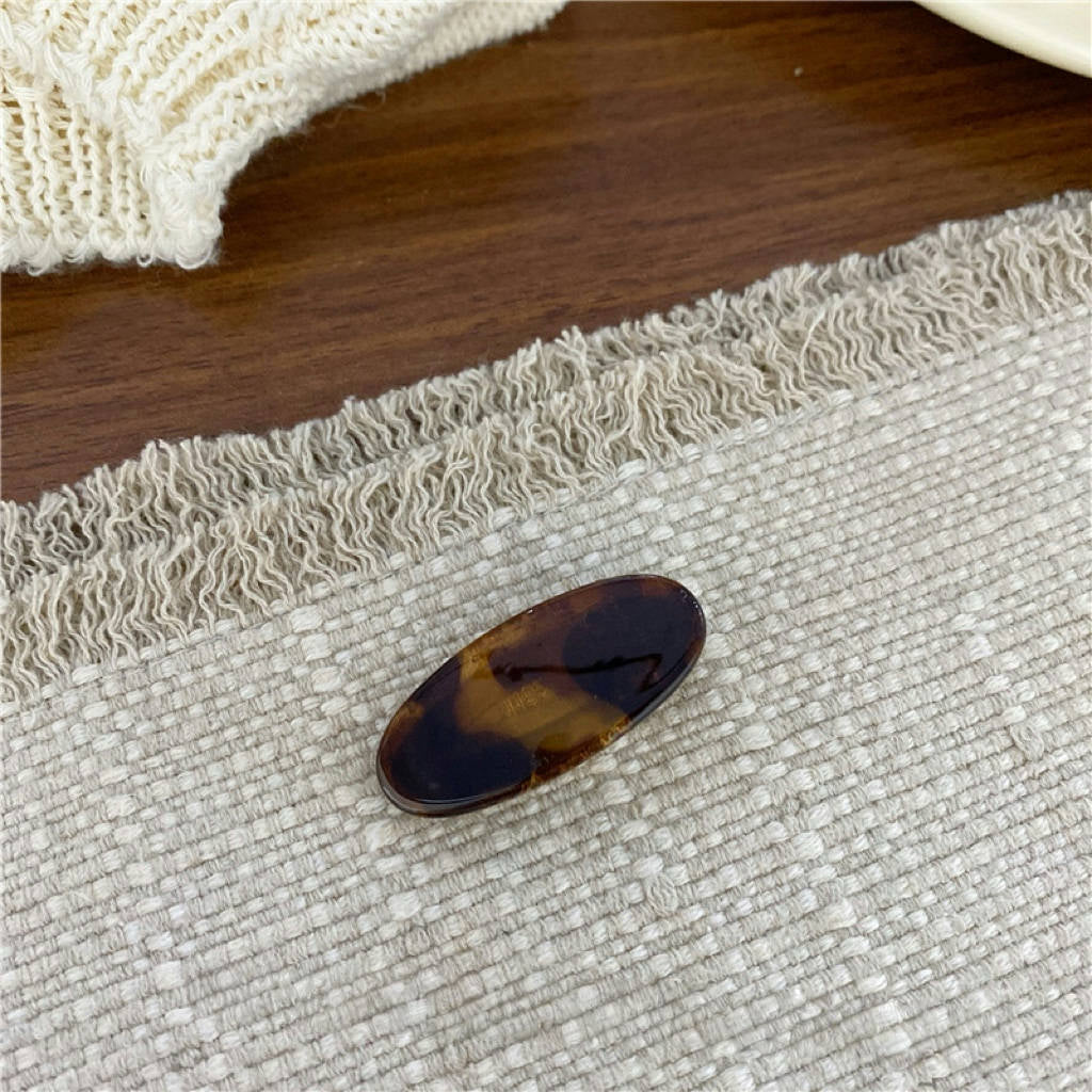 Accessories - Leopard Print Hair Slide-4cm Brown - Goodie Goodie