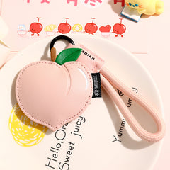 Leather Fruit Keyring-Peach
