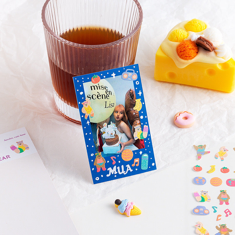 Cute Bear Guka Laser Stickers-Soft And Cute