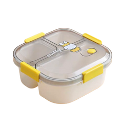 Lunch Boxes & Bags - Miffy Square Bento Lunchbox – 1100ml Yellow - Goodie Goodie