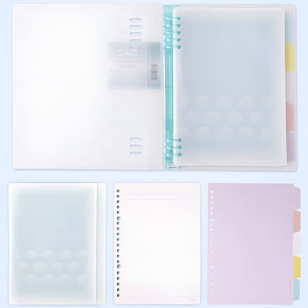 Kokuyo × Pastel Cookie Layered Series  8 Holes Binder Note A4 40 Sheets