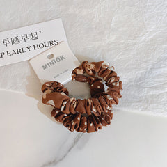 Bear Polka Dot Hair Tie Pack-Brown