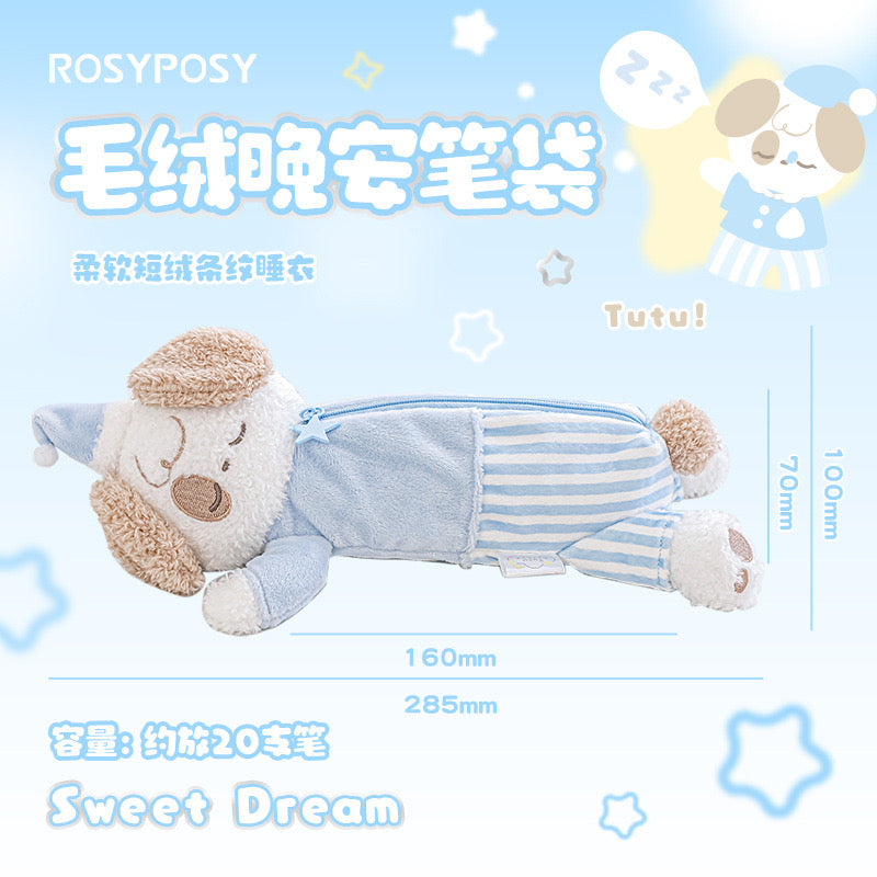 Rosyposy Plush Goodnight Pencil Case-Puppy