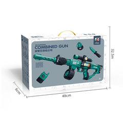 DIY Detachable Magnetic Gun Set Sound-producing Light-up Gun - Green
