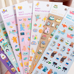 Cute Bear Guka Laser Stickers-Soft And Cute