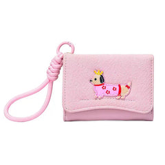 Dachshund Appliqué Wallet-Pink