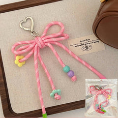 Pink Bow Keyring 11*14.5cm