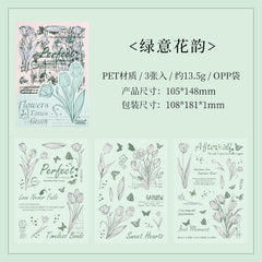 Floral Poetry Series Flower Plant Stickers