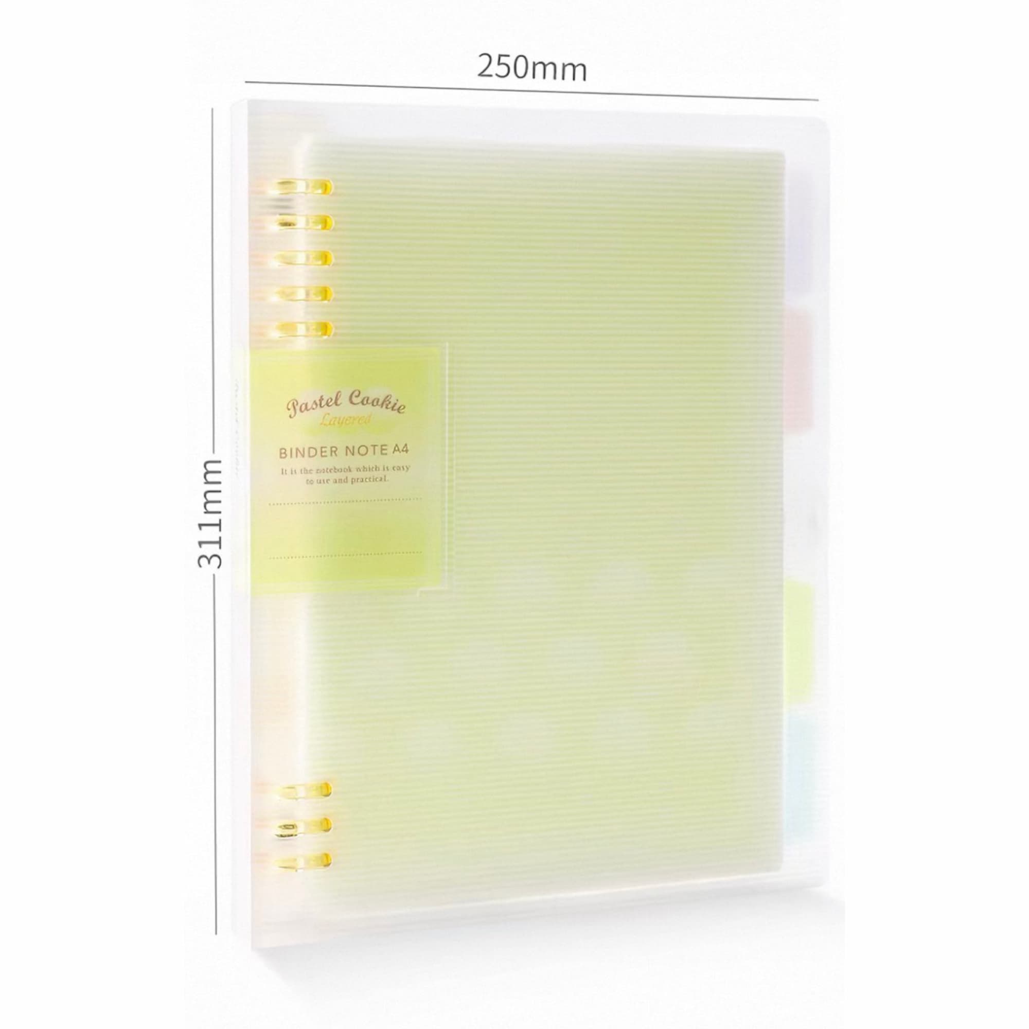 Kokuyo × Pastel Cookie Layered Series  8 Holes Binder Note A4 40 Sheets