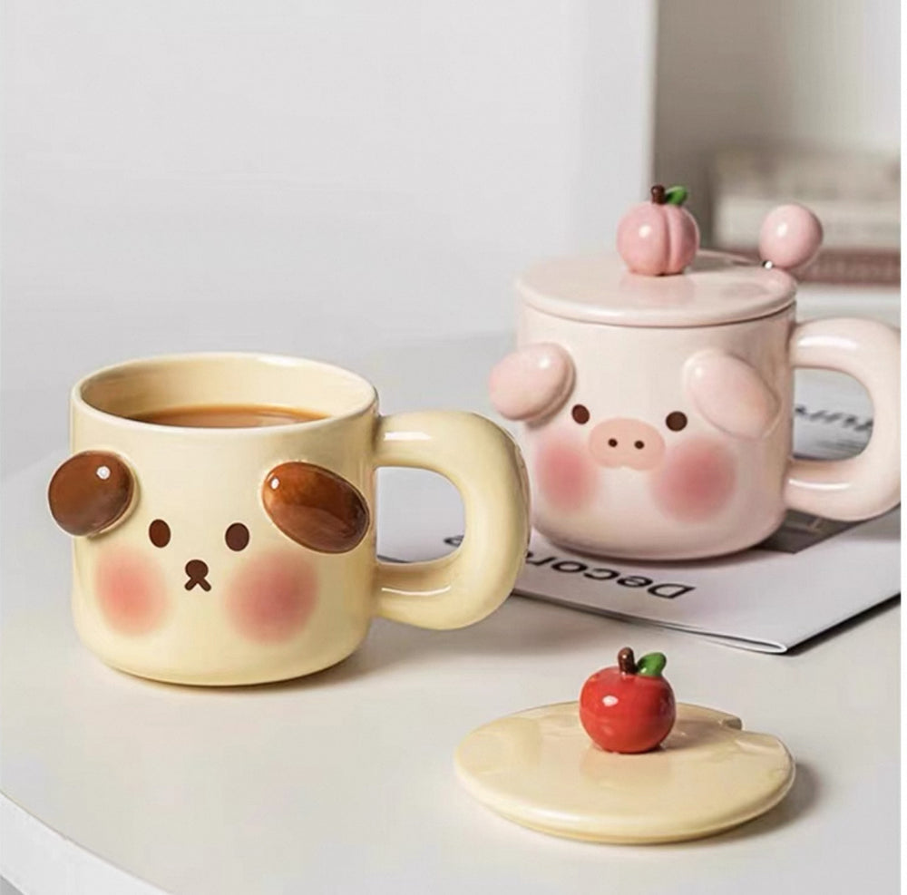Bottles & Cups - Pink Piggy Mug - 480ml - Goodie Goodie