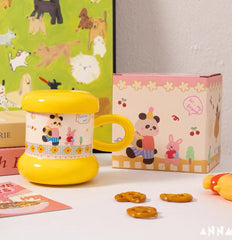 Cute Animal Mug - 370ml Yellow