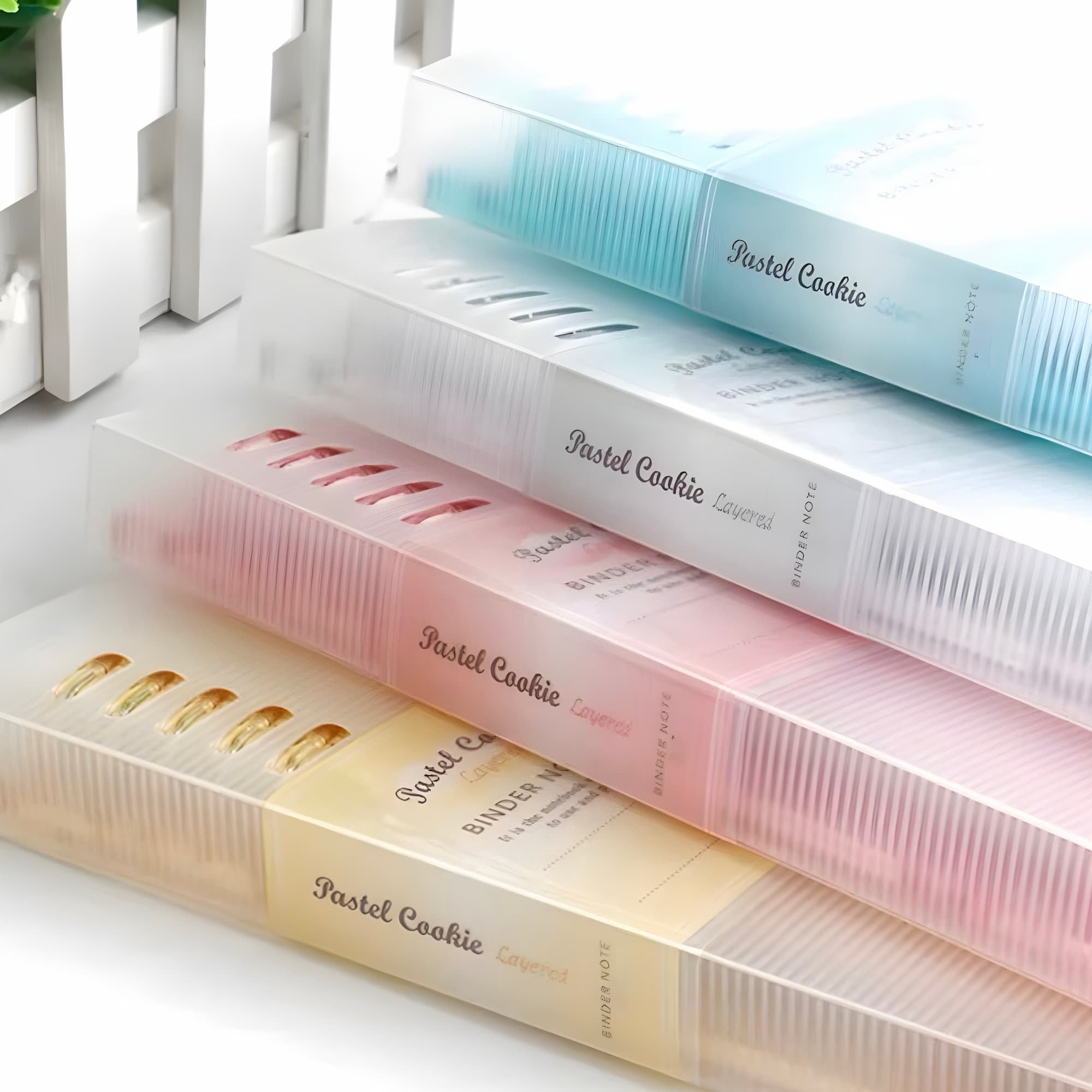 Kokuyo × Pastel Cookie Layered Series  8 Holes Binder Note A4 40 Sheets