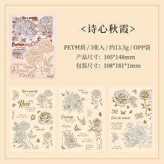Floral Poetry Series Flower Plant Stickers