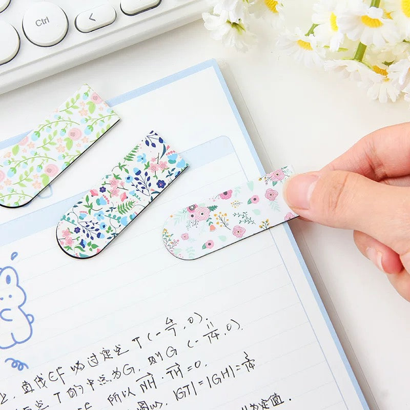 Stationery - Plant and Floral Magnetic Bookmarks-5 Pieces - Goodie Goodie