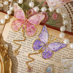 Metal Butterfly Bookmark-Pink