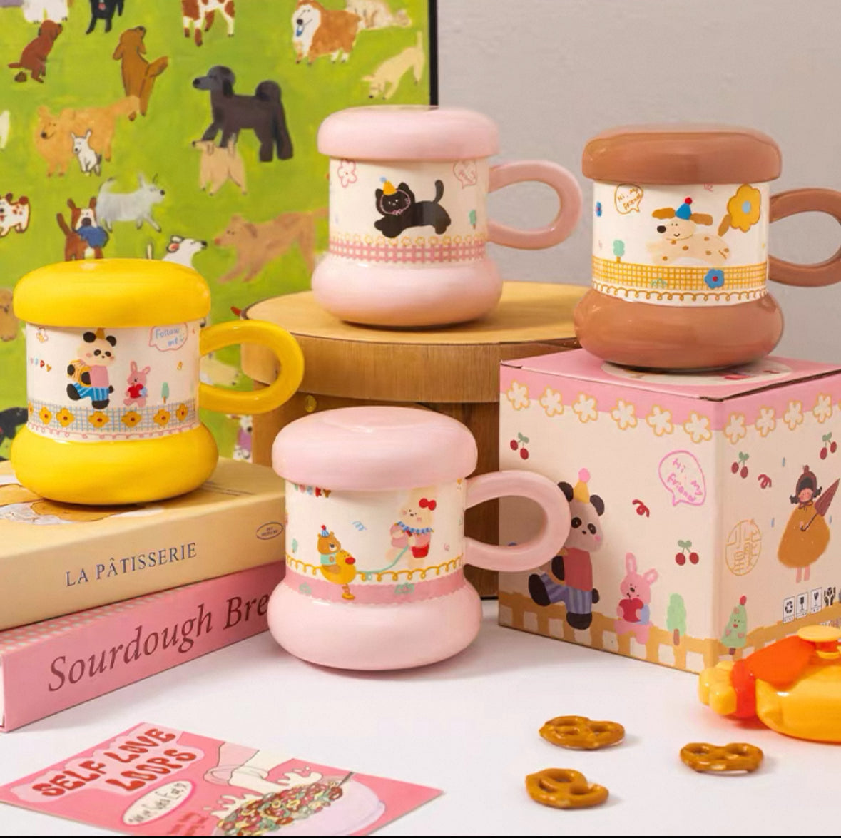 Cute Animal Mug - 370ml Yellow
