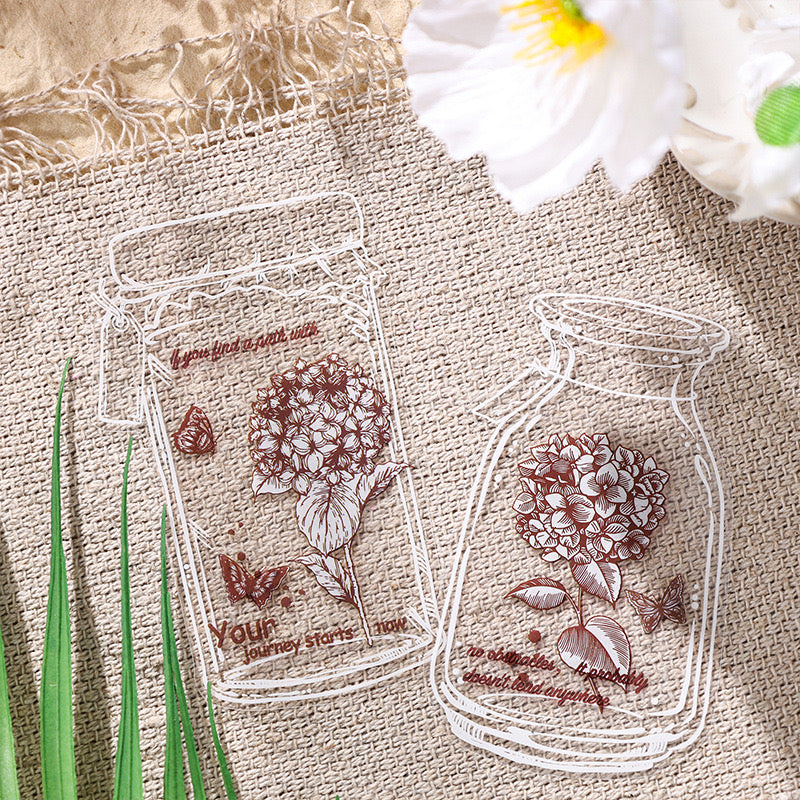 Floral Poetry Series Flower Plant Stickers