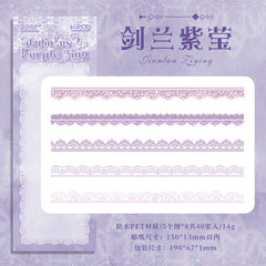 Lace Border Waterproof Stickers -40pieces