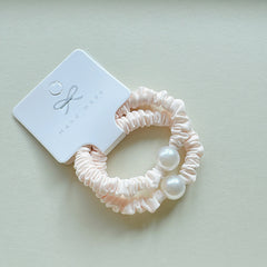 Pearl Scrunchie Pack-Milky White