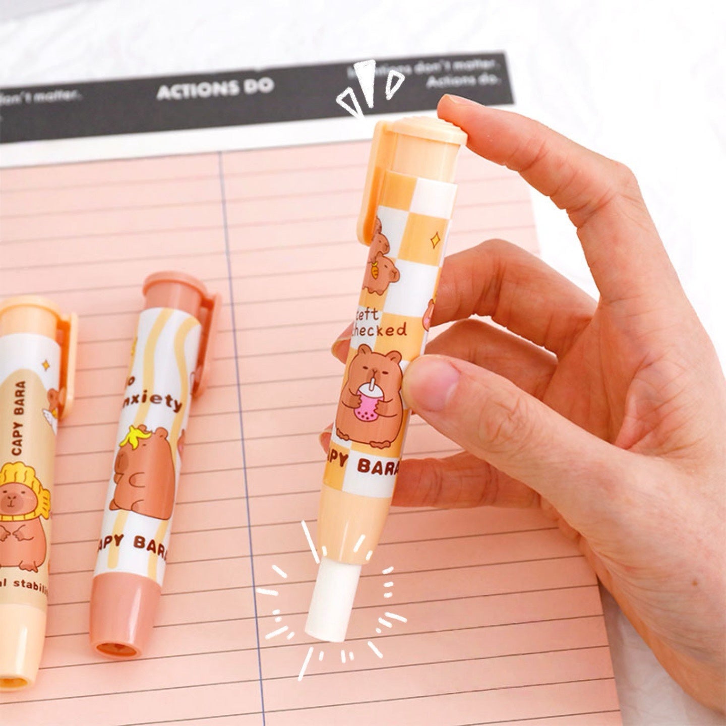 Stationery - Capybara Click Eraser- Assorted - Goodie Goodie