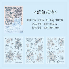 Floral Poetry Series Flower Plant Stickers