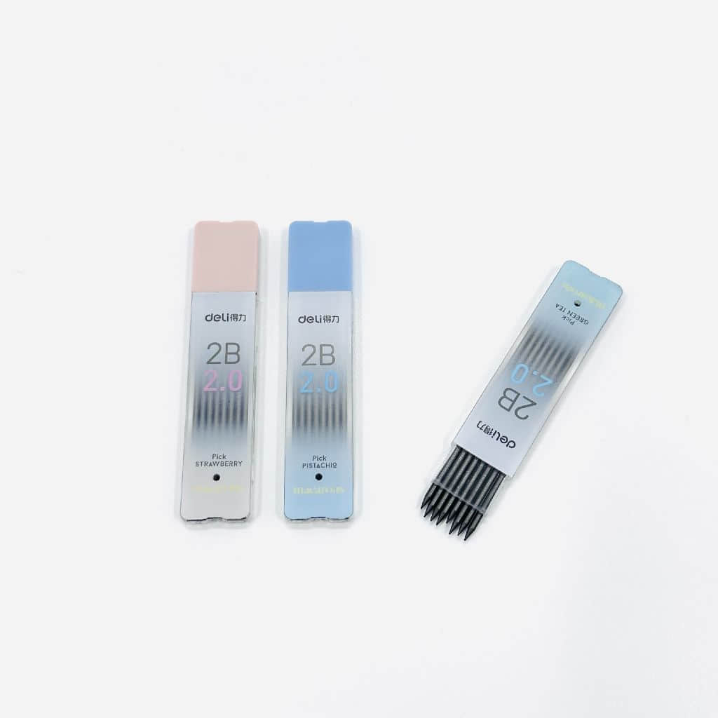 Deli 2.0mm 2B Mechanical Pencil Refills -8 Leads
